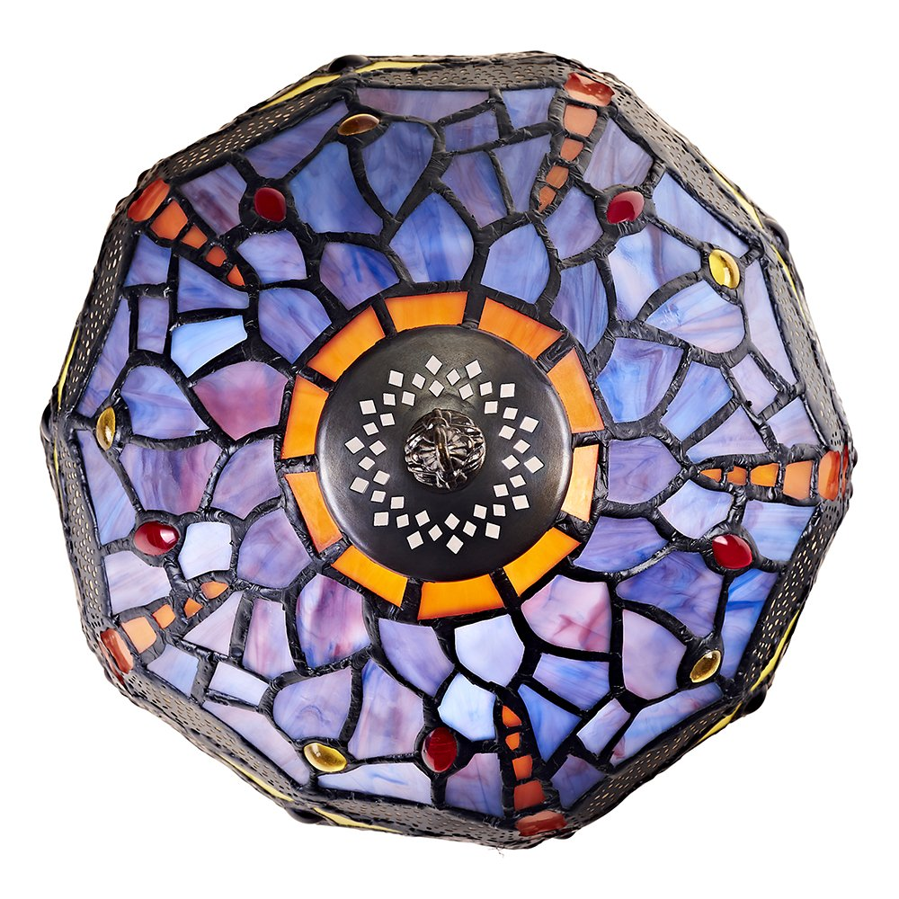 Hand Crafted Purple Stained Glass Dragonfly Tiffany Lamp Happy Homewares