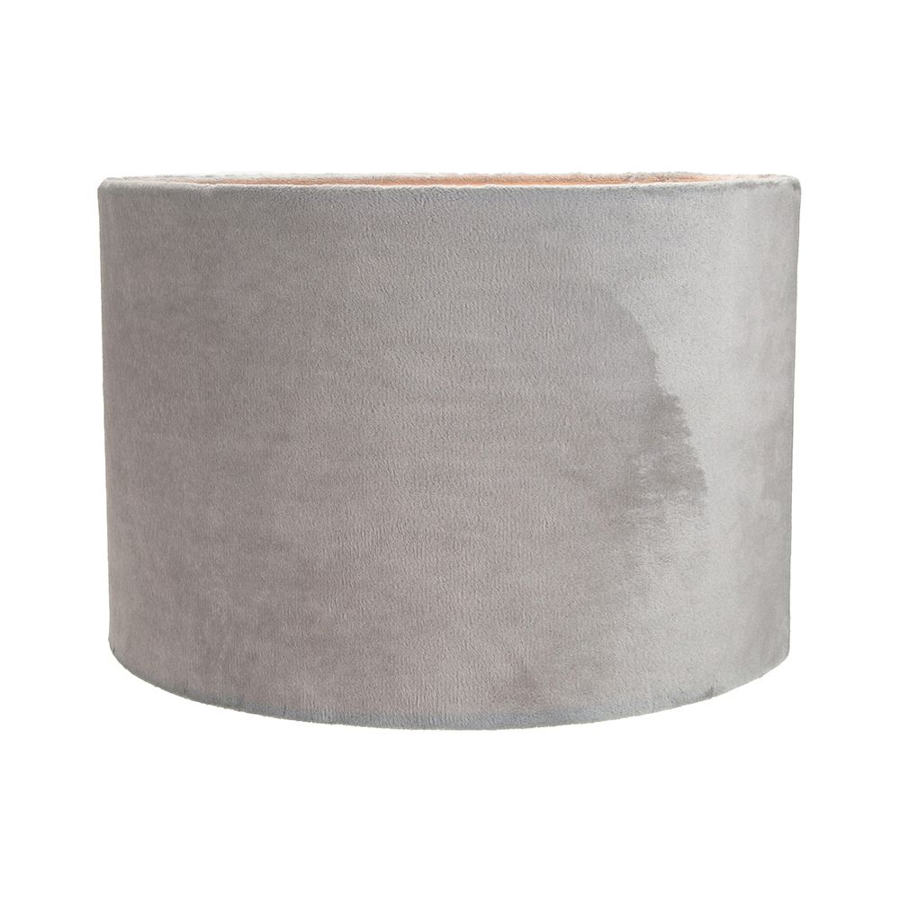 Contemporary and Stylish Grey Soft Brushable Velvet 12 Lamp/Pendant Shade by Happy Homewares