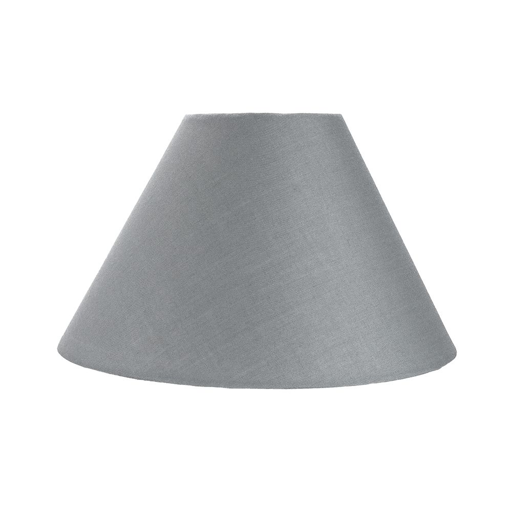 Traditional 10" Grey Cotton Coolie Lampshade Suitable for Table Lamp or Pendant Happy Homewares