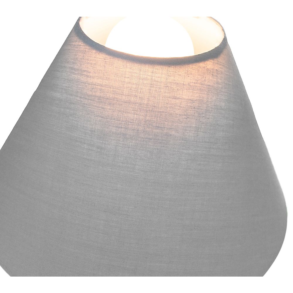 Traditional 10" Grey Cotton Coolie Lampshade Suitable for Table Lamp or Pendant Happy Homewares