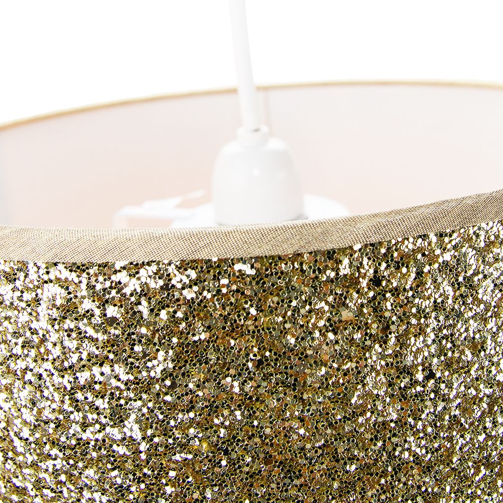 gold glitter light shade