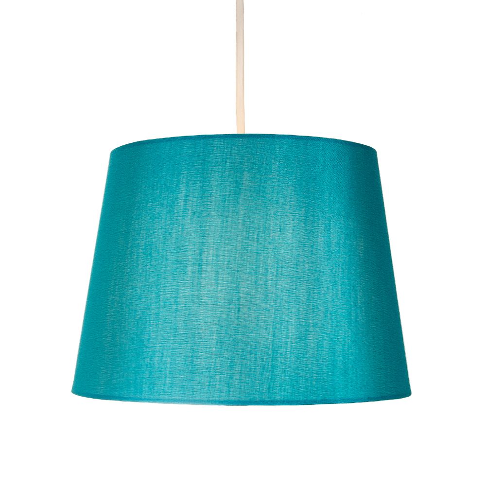 Traditionally Designed Small 8 Drum Lamp Shade In Unique Teal