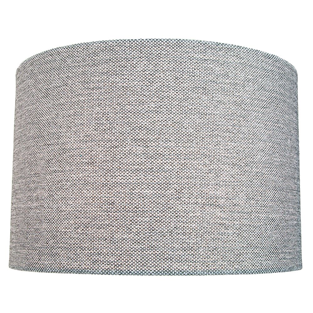 Modern and Sleek 30cm Width Light Grey Linen Fabric Drum Lamp Shade 60w ...