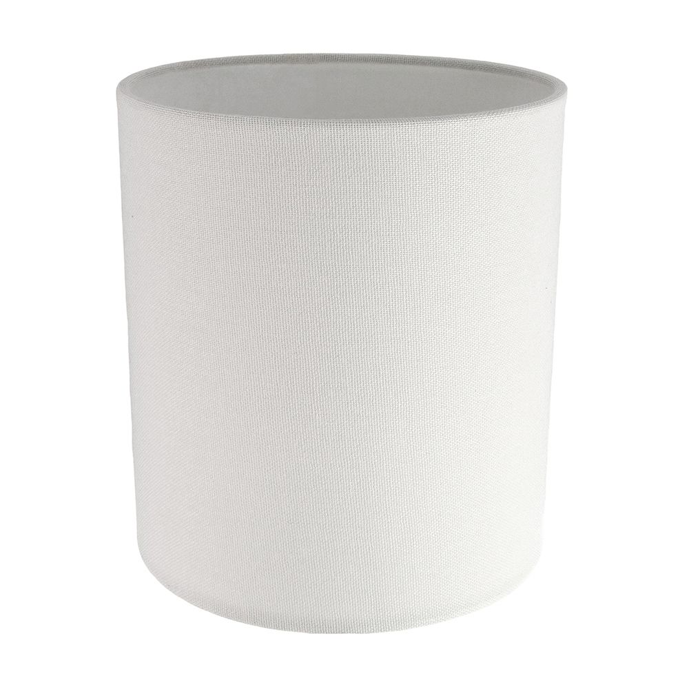 Contemporary and Elegant Ivory White Linen Fabric 18cm High Cylinder ...