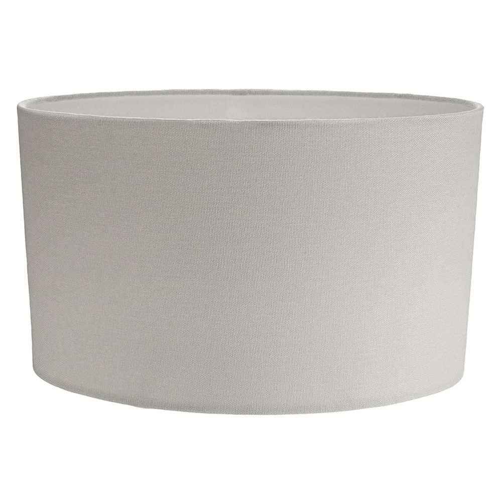 Contemporary and Stylish Dove Grey Linen Fabric Oval Lamp Shade - 30cm ...