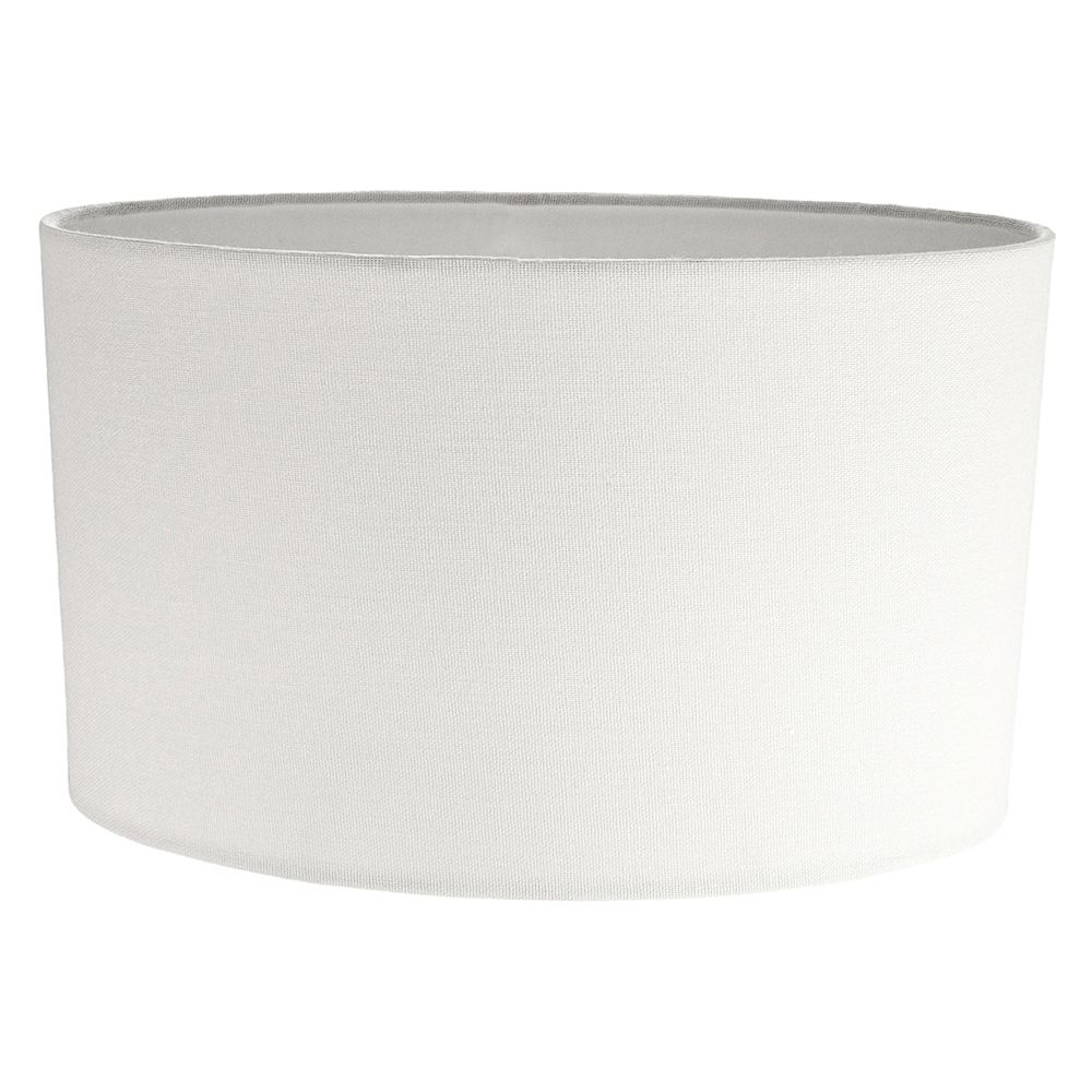 Contemporary and Stylish Ivory White Linen Fabric Oval Lamp Shade