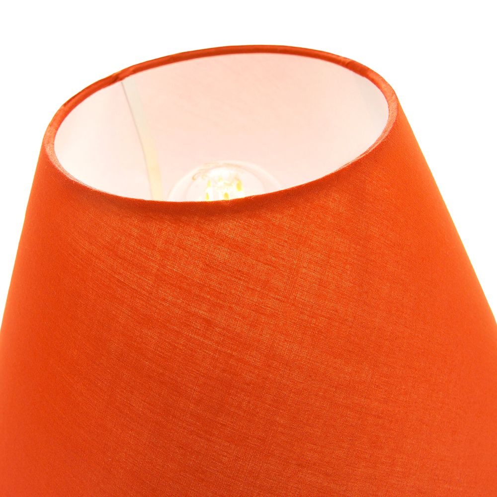 12" Vibrant Oange Cotton Coolie Lampshade Suitable for Table Lamp or