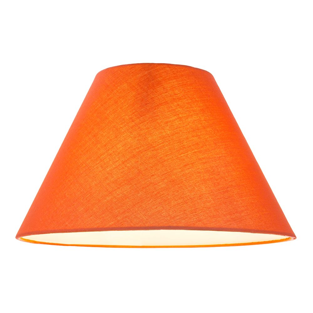 12" Vibrant Oange Cotton Coolie Lampshade Suitable for Table Lamp or