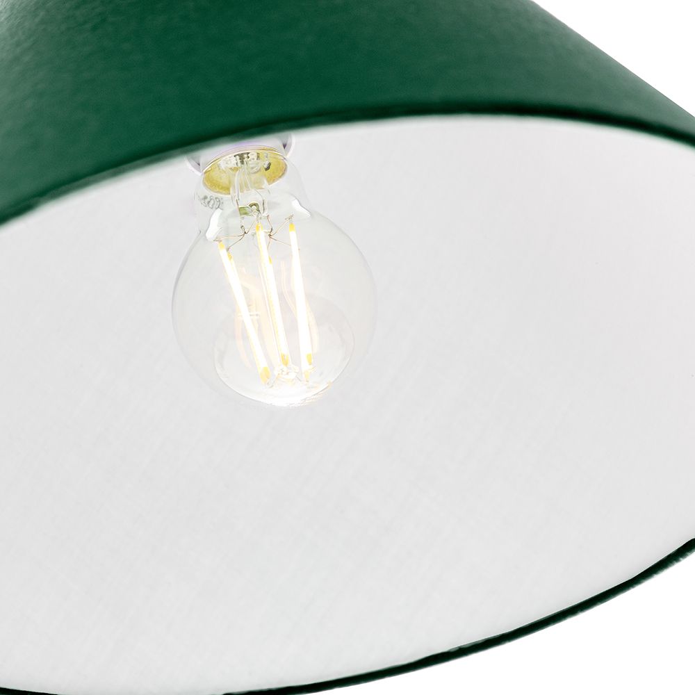 green coolie lampshade