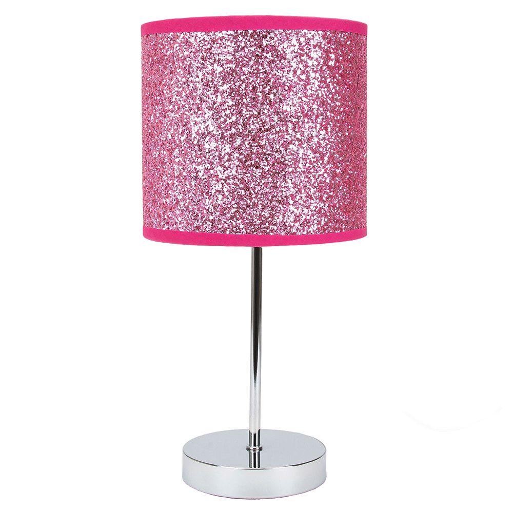 pink glitter table lamp