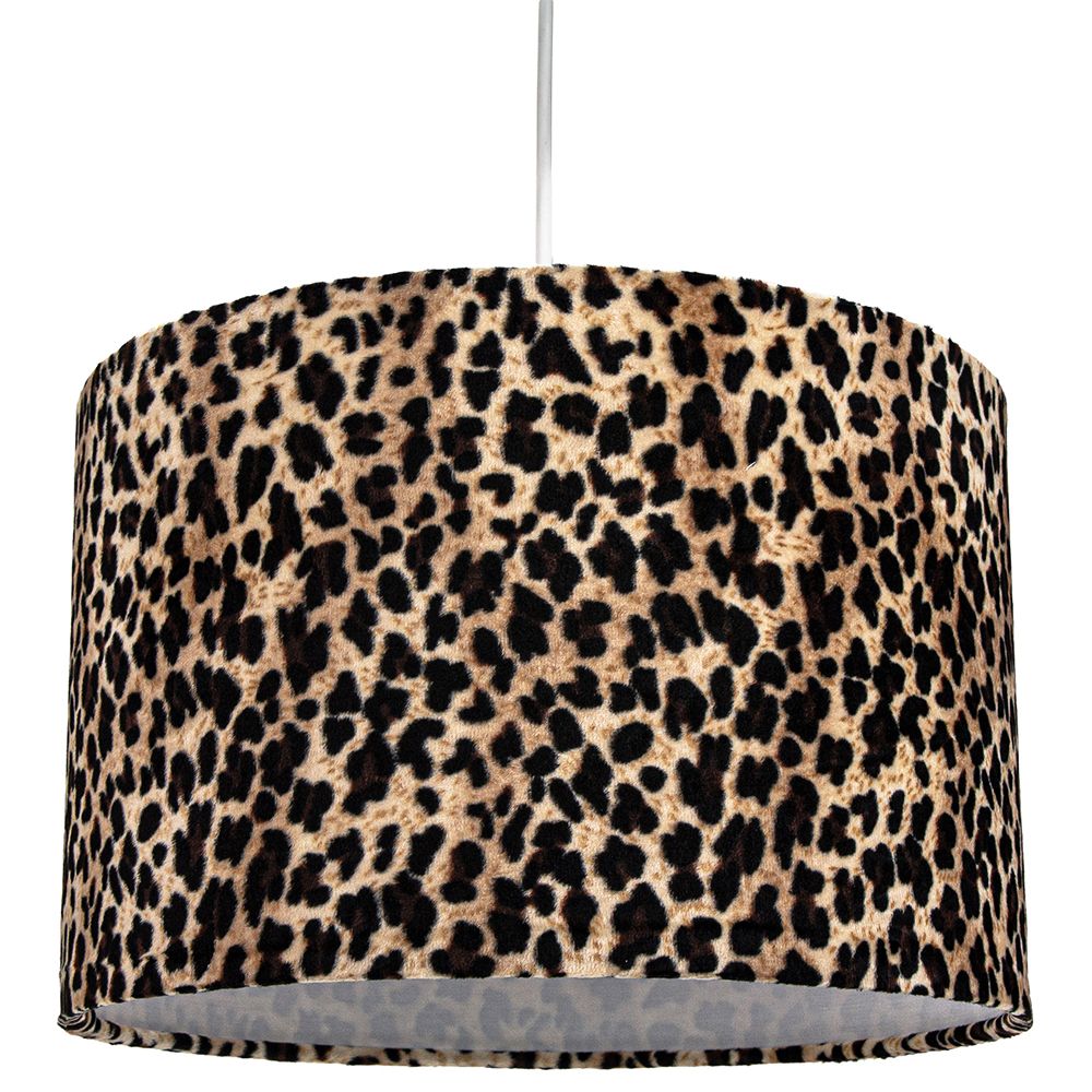 Table Pendant Lamp Shade In Soft Velvet, Leopard Print Lamp Shades Table Lamps