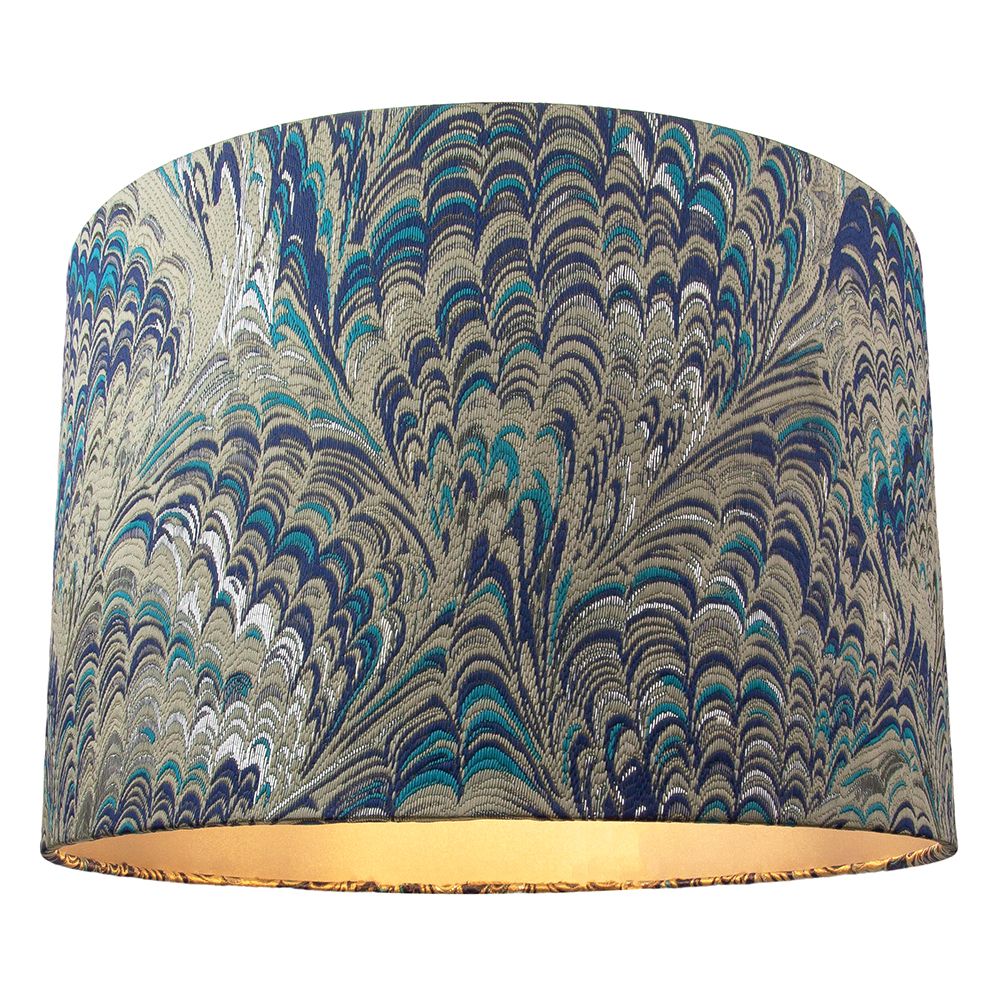 Contemporary and Vivid Peacock Print Table/Pendant Lamp Shade in Soft ...