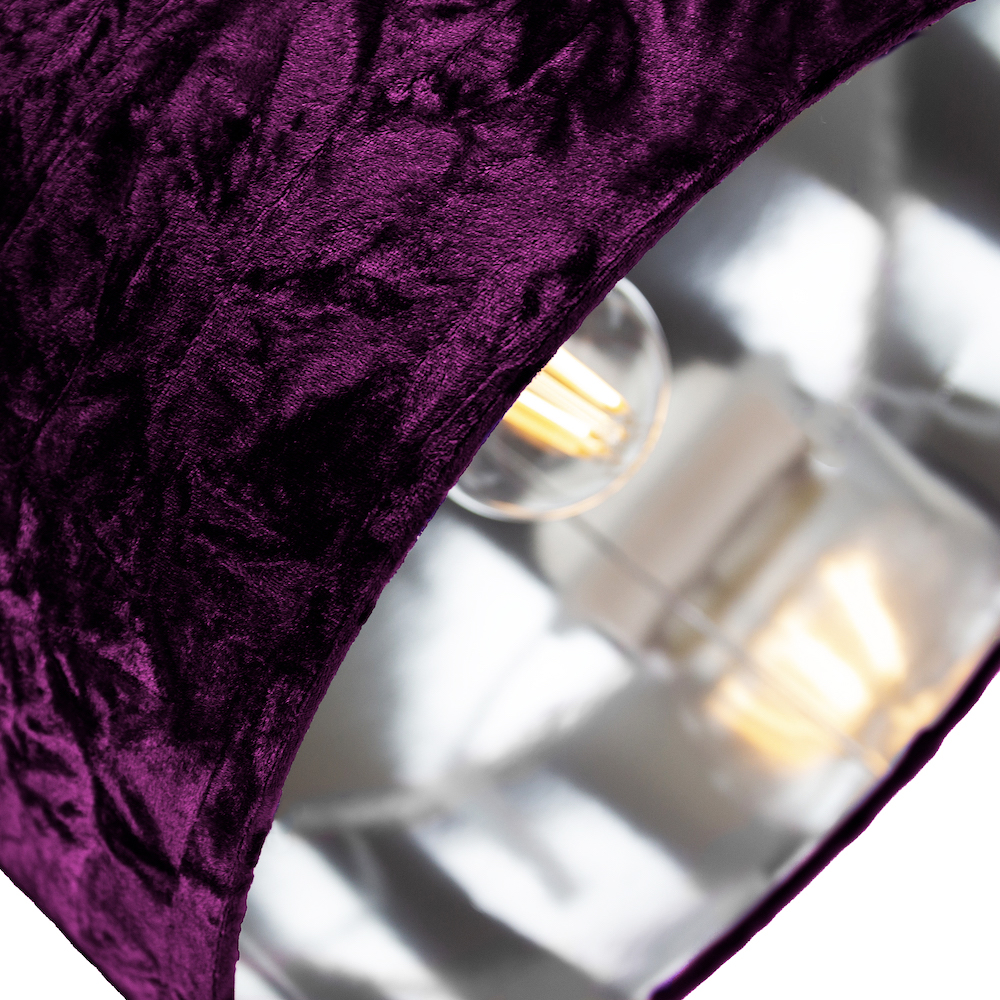 Plum on sale velvet lampshade