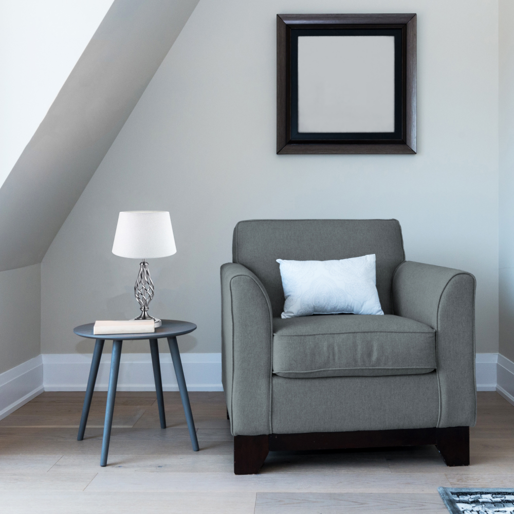 Traditional Brushed Satin Nickel Table Lamp Base with Twist Metal Stem