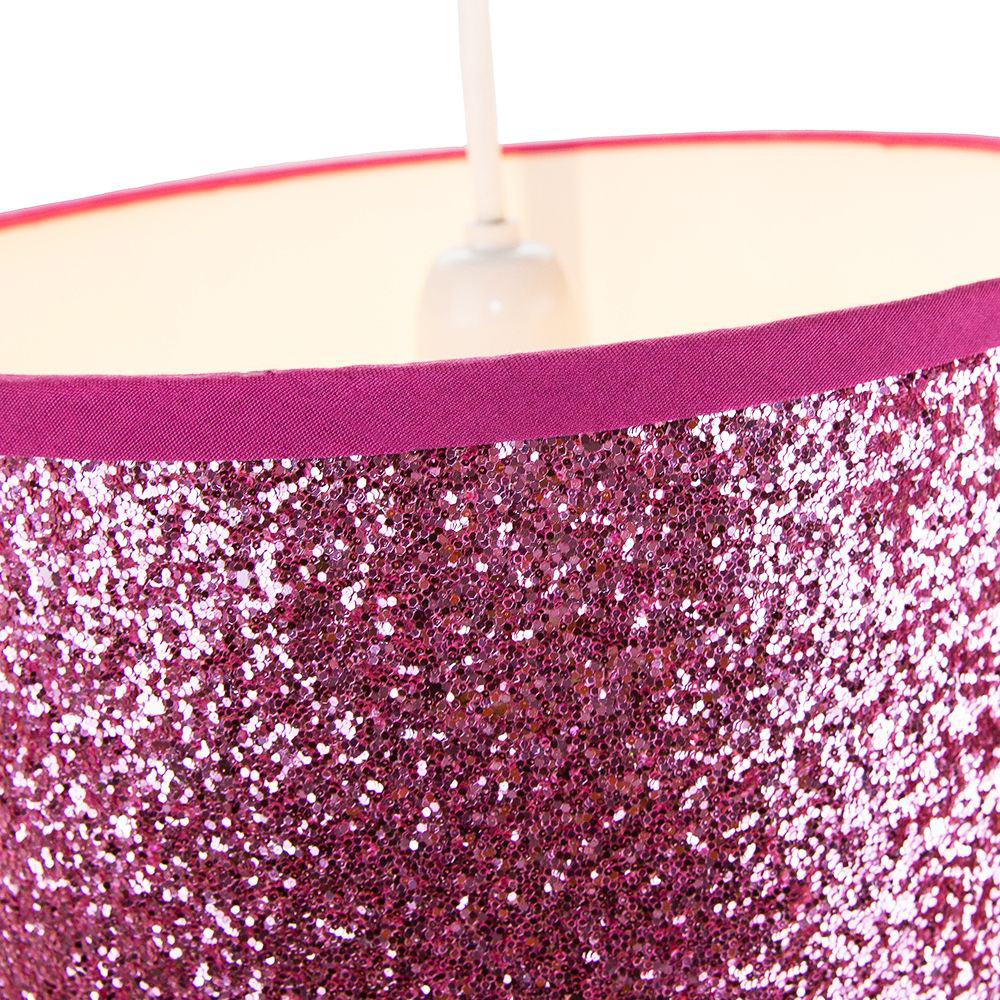 pink glitter light shade