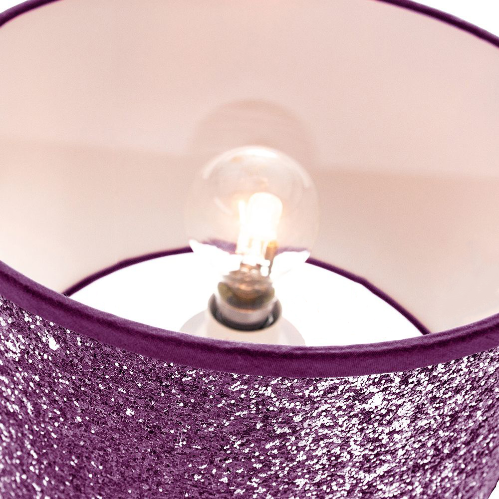 purple glitter light shade