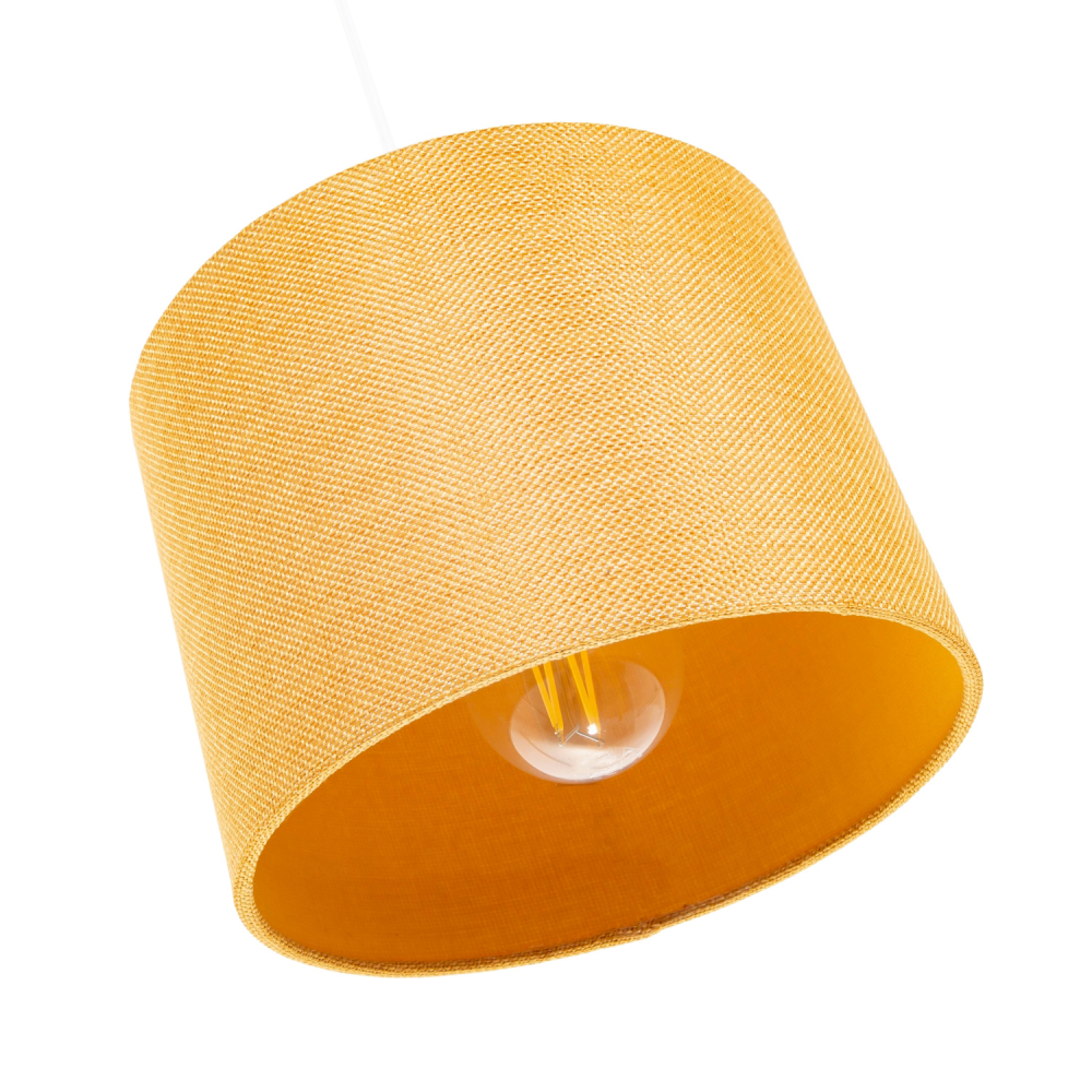 Ochre drum deals lamp shade