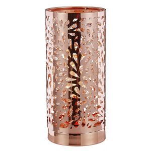 Unique and Beautiful Copper Plated Table Lamp with Strings of Crystal Beads