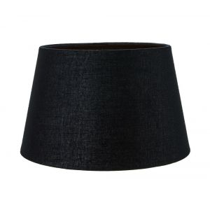 Traditional 12 Inch Black Linen Fabric Drum Table/Pendant Lampshade 60w Maximum