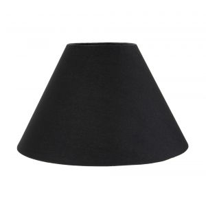 Traditional 12" Black Cotton Coolie Lampshade Suitable for Table Lamp or Pendant