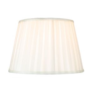 Traditional Classic Cream Faux Silk Pleated Inner Lined Lamp Shade - 12"