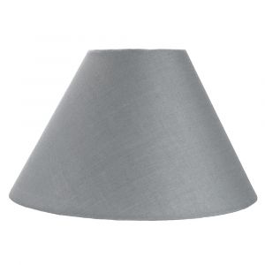 Traditional 14" Grey Cotton Coolie Lampshade Suitable for Table Lamp or Pendant