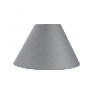 Traditional 8" Grey Cotton Coolie Lampshade Suitable for Table Lamp or Pendant