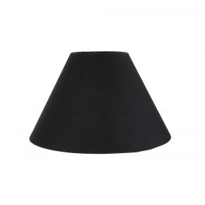 Traditional 8" Black Cotton Coolie Lampshade Suitable for Table Lamp or Pendant