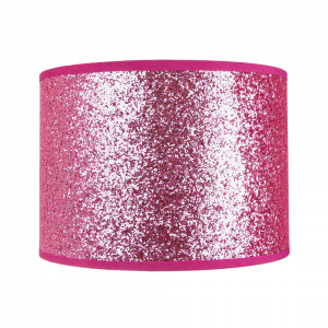 Modern and Designer Bright Pink Glitter Fabric Pendant/Lamp Shade 25cm Wide