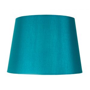 Traditionally Designed Medium 12" Drum Lamp Shade in Sleek Teal Faux Silk Fabric