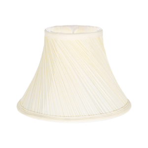 Traditional Swirl Designed 10" Empire Lamp Shade in Silky Cream Cotton Fabric