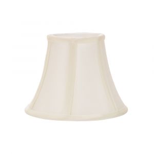 Traditional Empire Shaped Small 6" Clip Lamp Shade in Silky Cream Cotton Fabric
