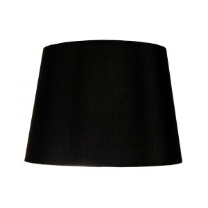 Traditionally Shaped Medium 10" Drum Lamp Shade in Sleek Black Faux Silk Fabric