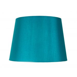 Traditionally Designed Medium 10" Drum Lamp Shade in Sleek Teal Faux Silk Fabric