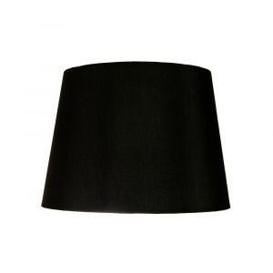 Traditionally Designed Small 8" Drum Lamp Shade in Unique Black Faux Silk Fabric