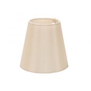 Traditionally Designed Small 6" Clip Lamp Drum Shade in Cream Faux Silk Fabric