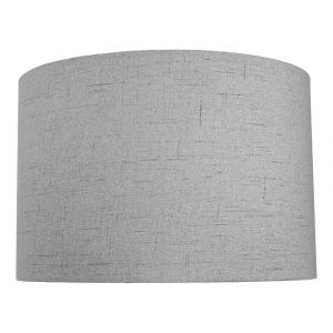 Contemporary and Sleek Grey Textured Linen Fabric Drum Lamp Shade 60w Maximum