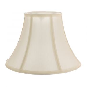Traditional Empire Shaped 12 Inch Lamp Shade in Rich Silky Cream Cotton Fabric