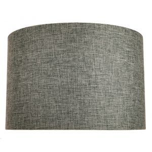 Contemporary and Sleek 12 Inch Grey Linen Fabric Drum Lamp Shade 60w Maximum