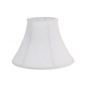 Traditional Swirl Designed Small 8" Lamp Shade in Silky White Cotton Fabric