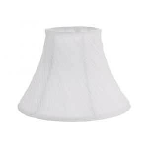 Traditional Swirl Designed 10" Empire Lamp Shade in Silky White Cotton Fabric