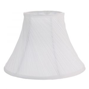 Traditional Swirl Designed 14" Empire Lamp Shade in Silky White Cotton Fabric