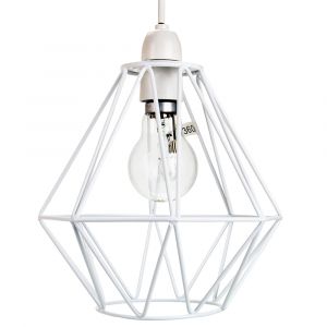 white cage light shade