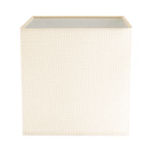Contemporary and Stylish Soft Cream Linen Fabric Square 16cm Lamp Shade