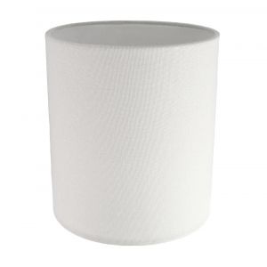 Contemporary and Elegant Ivory White Linen Fabric 18cm High Cylinder Lamp Shade