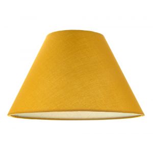 Traditional 12" Ochre Cotton Coolie Lampshade Suitable for Table Lamp or Pendant