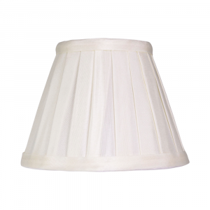 Traditional Classic Cream Faux Silk Pleated Inner Lined Lamp Clip-On Shade - 6"