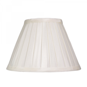 Traditional Classic Cream Faux Silk Pleated Inner Lined Lamp Shade - 8"