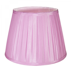 Traditional Classic Pink Faux Silk Pleated Inner Lined Lampshade - 10" Diameter