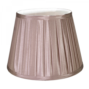 Traditional Classic Taupe Faux Silk Pleated Inner Lined Lampshade - 10" Diameter
